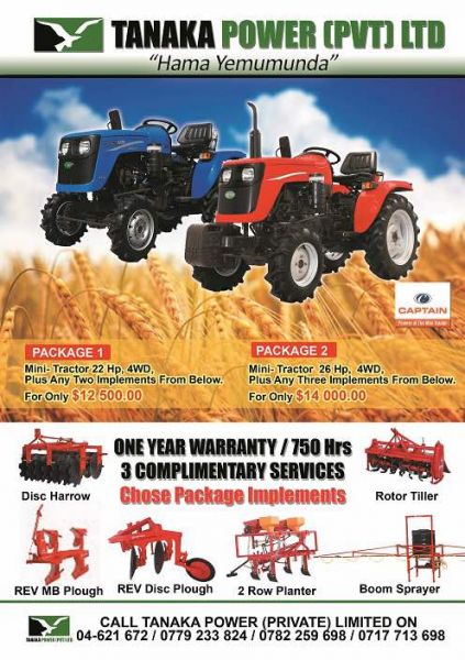 Tractors for sale at Tanaka Power