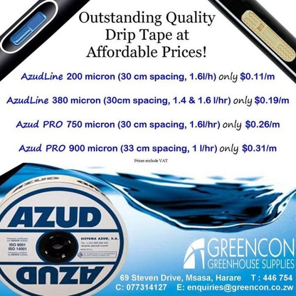 AzudLine 380 micron - 30cm spacing , 1.4 & 1.6 litre per hour