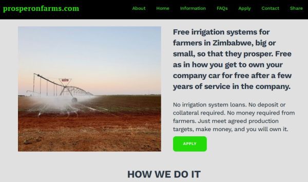 Apply for a free irrigation system for 1 or more hectares