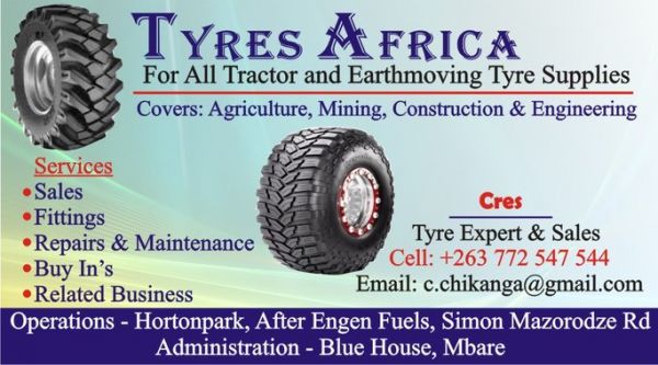 Agric tyres. Good second hand tyres available in Harare